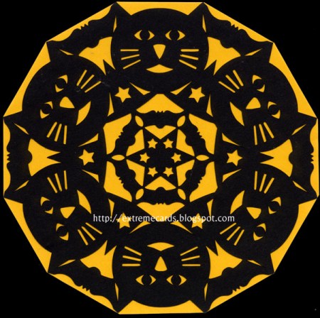 halloween cat snowflake