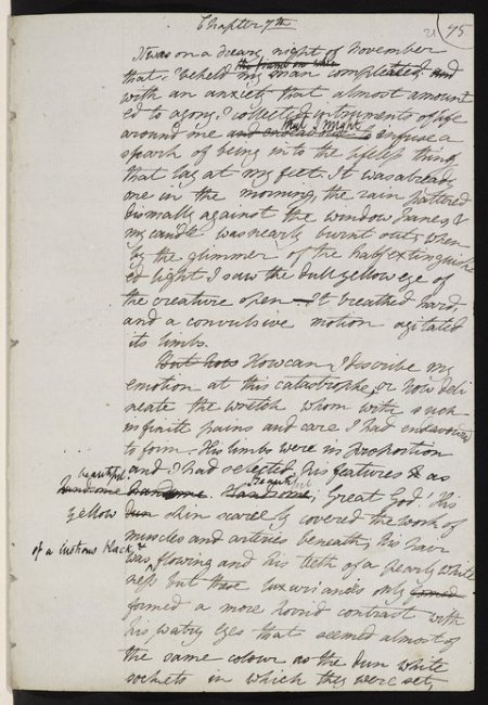 manuscript-frankenstein